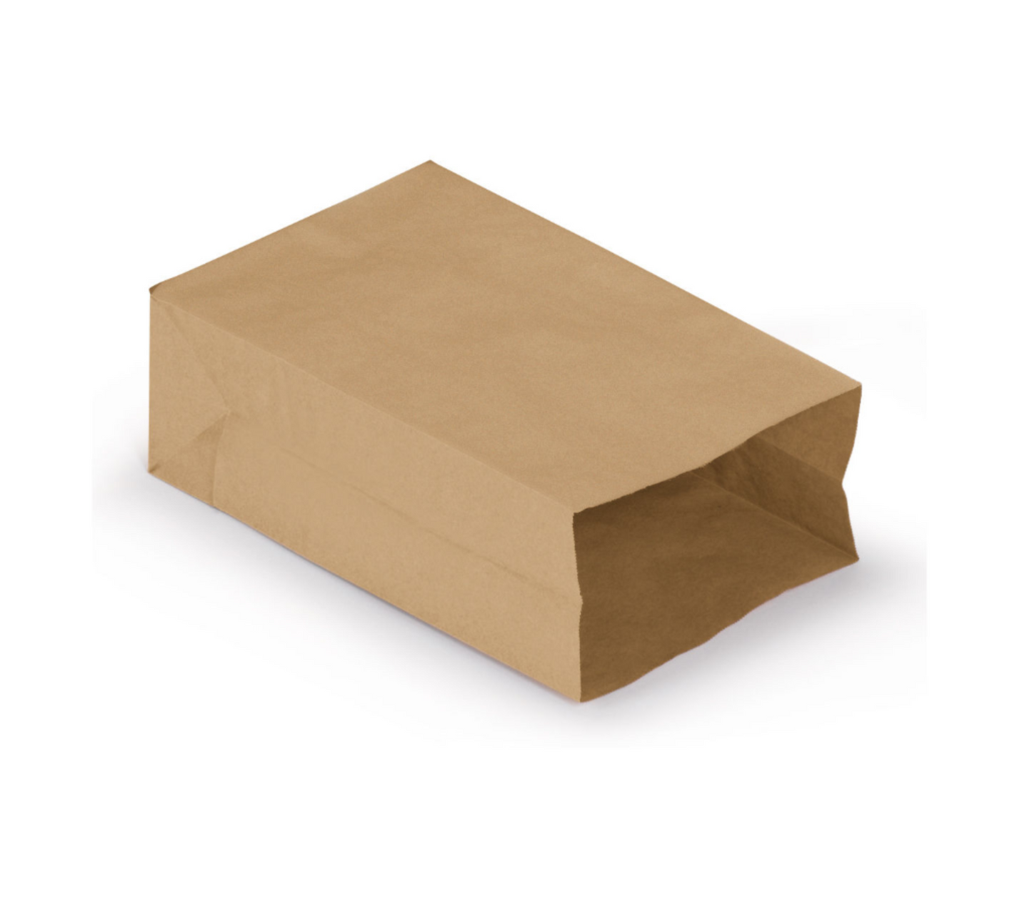 Sac kraft brun à 3 soufflets avec fond plat renforcé, résistant à la pluie grâce au traitement Wet Strength, idéal pour le transport de produits lourds et la collecte de biodéchets.