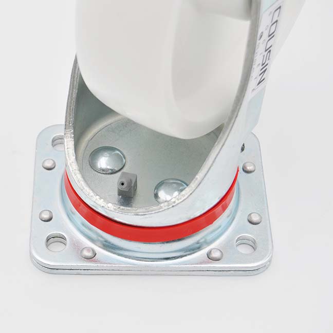 Roulette pivotante étanche chape zinguée 200 mm / 150 mm – Lot de 2