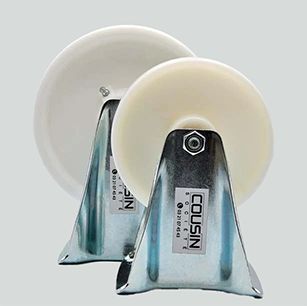 Lot de roulettes fixes avec chape zinguée anticorrosion et roue en polypropylène renforcé – disponibles en 150 mm et 200 mm, charge max. 500 kg et 800 kg