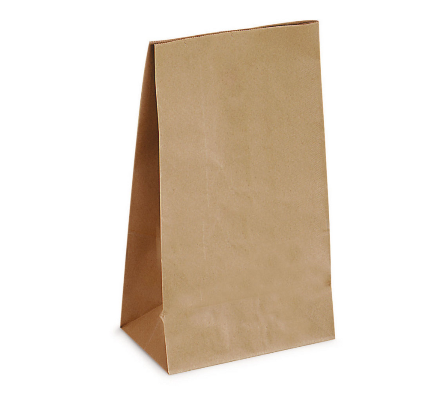 Sac kraft brun à 3 soufflets avec fond plat renforcé, résistant à la pluie grâce au traitement Wet Strength, idéal pour le transport de produits lourds et la collecte de biodéchets.