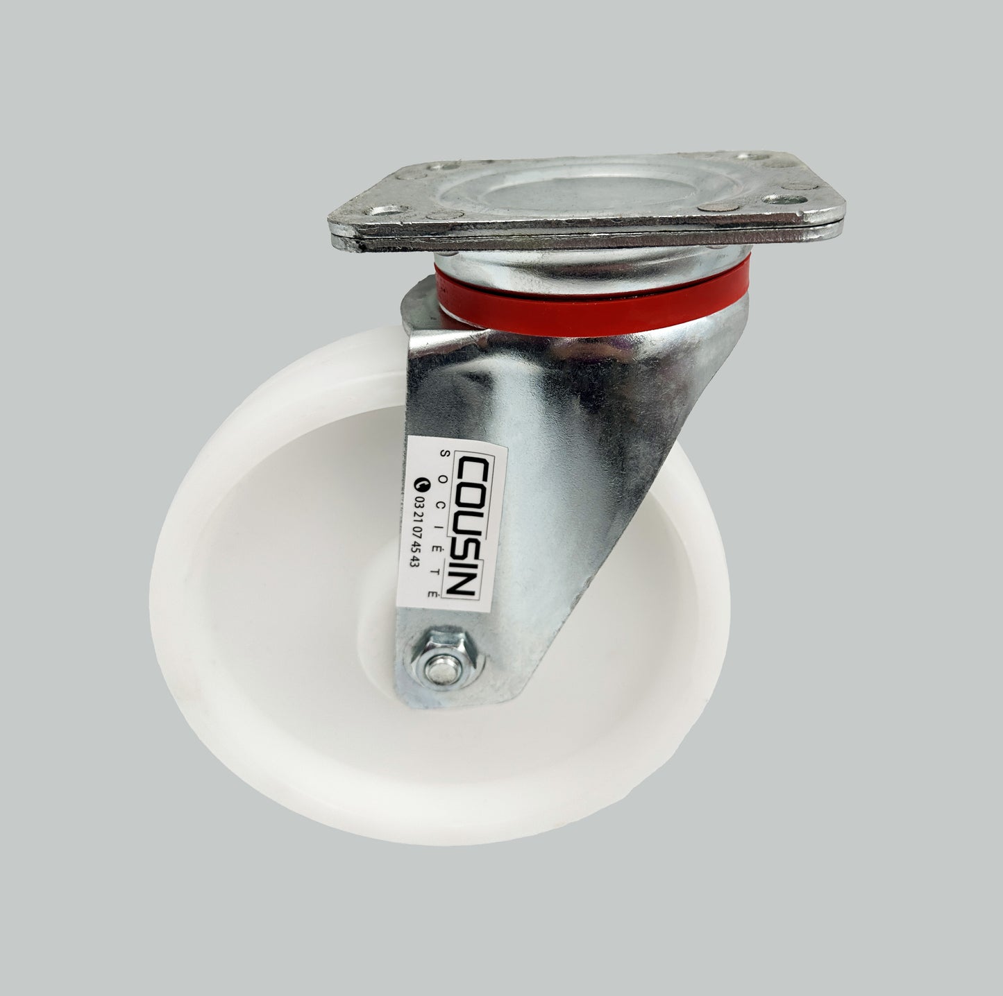 Roulette pivotante étanche haute performance – diamètre 200 mm, chape zinguée avec joint d’étanchéité, roue en polypropylène avec graisseur métallique, charge max. 800 kg
