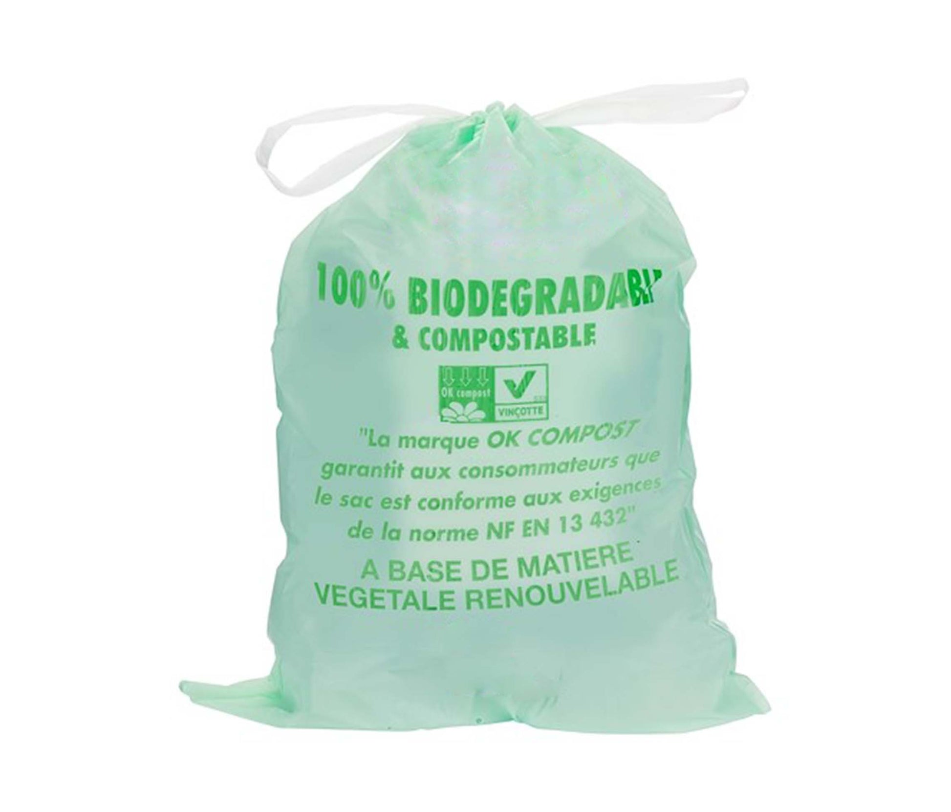 Sac compostable 30L biodégradable fabriqué à partir de fécule de pomme de terre – idéal pour petits bacs et cuisines domestiques