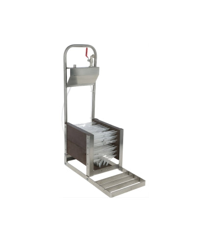 Lave-bottes inox avec prise d’eau 1/2"